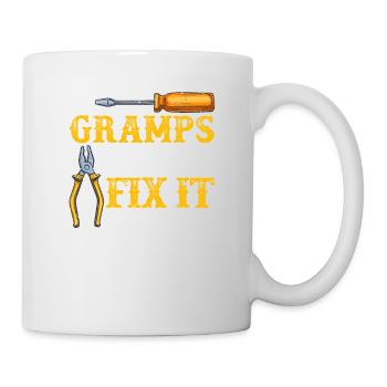 Wenn Opa es nicht reparieren kann, kann es auch - Tasse - Weiß - Rechts