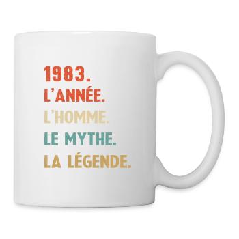 1983 Anniversaire Né en 1983 Homme Mythe Légende - Mug blanc - blanc - Droite
