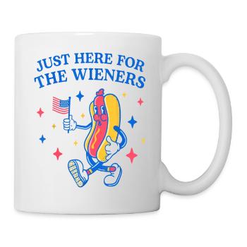 I'm Just Here For The Wieners Funny Fourth of July - Mug blanc - blanc - Droite