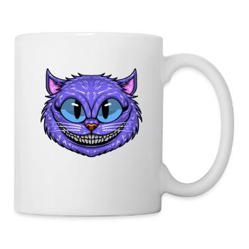 Lustige Grinsekatze - Tasse - Weiß - Rechts