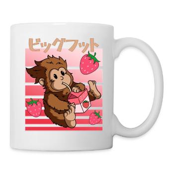 Milkshake aux fraises Bigfoot Kawaii - Mug blanc - blanc - Droite