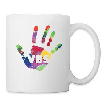 VBS Camp Watercolor Hand Print Vacation Bible - Mug - white - Right