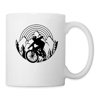Downhill Mountain biking Cycling Mountains Mountains - Mug - white - Right