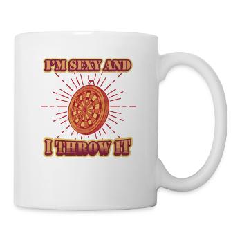 Je suis sexy et je lance une fléchette - Mug blanc - blanc - Droite