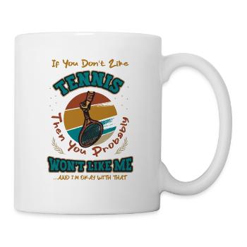 Tennistrainer, Tennisspieler, Tennistraining - Tasse - Weiß - Rechts