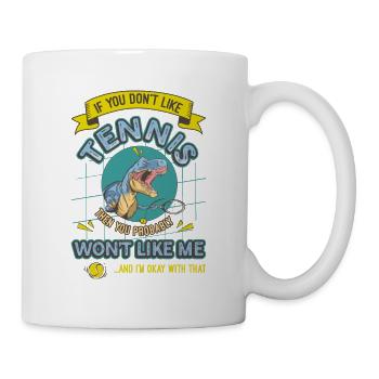 Tennistrainer, Tennisspieler, Tennistraining - Tasse - Weiß - Rechts