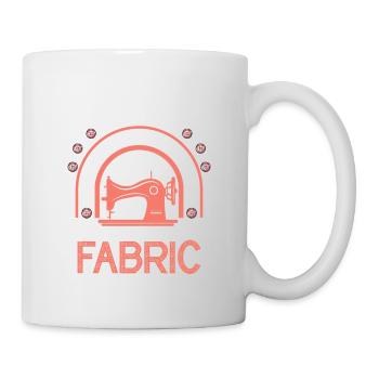 Je couds mais mon passe-temps préféré est la collection de tissu C - Mug blanc - blanc - Droite
