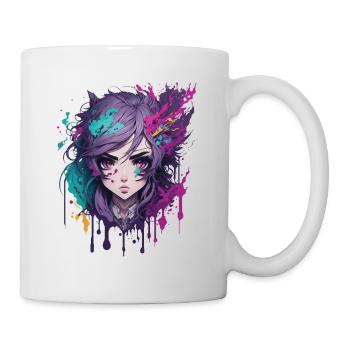 Anime Manga Figure Kawaii Otaku Japan Chibi Design - Mug - white - Right