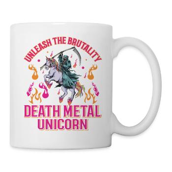 Goth Rock Satan Einhorn Festivals Death Metal - Tasse - Weiß - Rechts