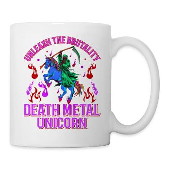 Goth Rock Satan Einhorn Festivals Death Metal - Tasse - Weiß - Rechts