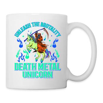 Goth Rock Satan Einhorn Festivals Death Metal - Tasse - Weiß - Rechts
