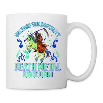 Goth Rock Satan Einhorn Festivals Death Metal - Tasse - Weiß - Rechts