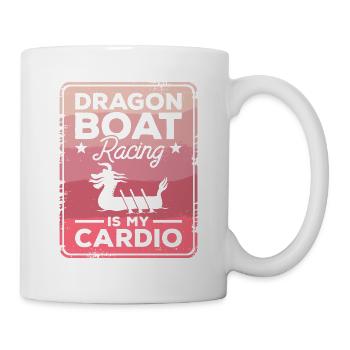Drachenbootrennen ist mein Cardio-Paddel-Rudern - Tasse - Weiß - Rechts