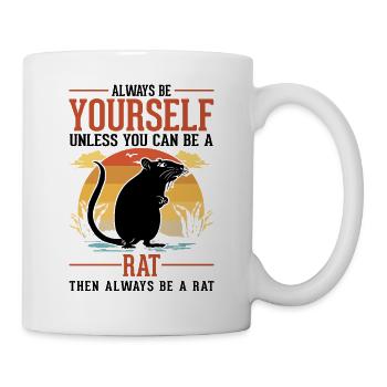 Rat Gift Rat domestique Rat Propriétaire - Mug blanc - blanc - Droite