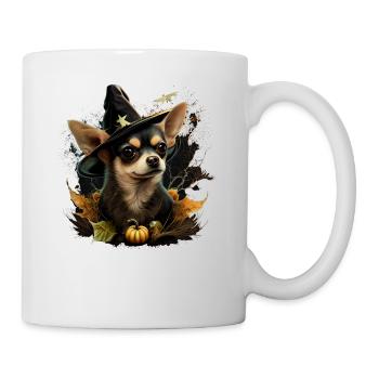 Chihuahua Costume d'Halloween - Citrouille - Mug blanc - blanc - Droite