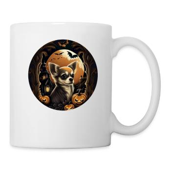 Chihuahua Costume d'Halloween - Citrouille - Mug blanc - blanc - Droite