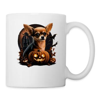 Chihuahua Costume d'Halloween - Citrouille - Mug blanc - blanc - Droite