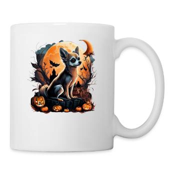 Chihuahua Costume d'Halloween - Citrouille - Mug blanc - blanc - Droite
