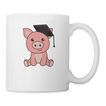 Kids Kindergarten nailed it Schwein Graduation - Tasse - Weiß - Rechts