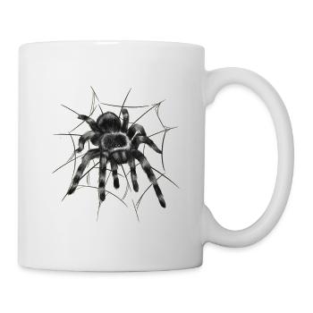 Schwarze Vogelspinne - Tasse - Weiß - Rechts