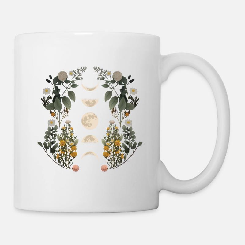 Mondphasen - Tasse - Weiß