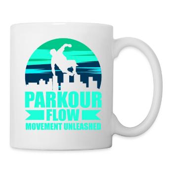 Parkour, Freerunning, Street Workout, Acrobatic - Tasse - Weiß - Rechts
