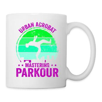 Parkour, Freerunning, Street Workout, Acrobatic - Tasse - Weiß - Rechts