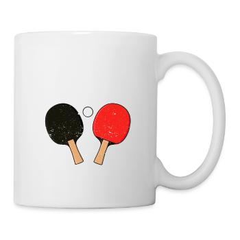 Ping Pong Master Vintage Joueur de tennis de table Drôle - Mug blanc - blanc - Droite