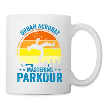 Parkour, Freerunning, Street Workout, Acrobatic - Tasse - Weiß - Rechts