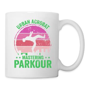 Parkour, Freerunning, Street Workout, Acrobatic - Tasse - Weiß - Rechts