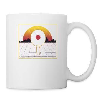 Ping Pong Retro Vintage 70s 80s Style Tischtennis - Tasse - Weiß - Rechts