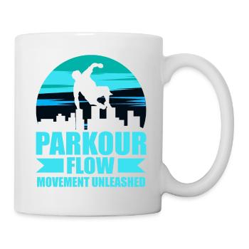 Parkour, Freerunning, Street Workout, Acrobatic - Tasse - Weiß - Rechts