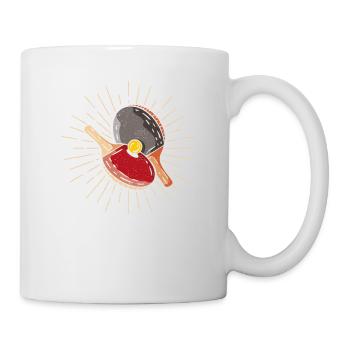 Vintage Distressed Tischtennis Retro Ping Pong - Tasse - Weiß - Rechts