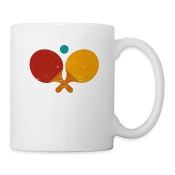 Vintage Distressed Table Tennis Retro Ping Pong - Mug - white - Right