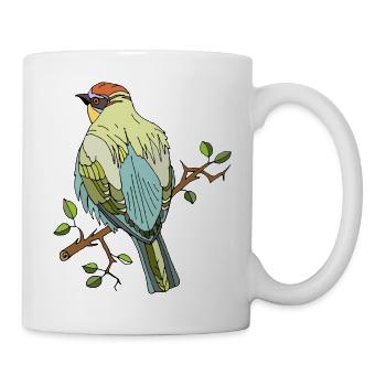 Oiseau - Mug blanc - blanc - Droite