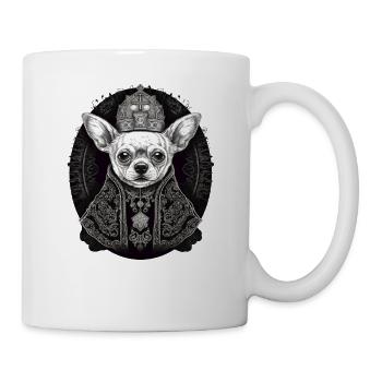 Chihuahua - Chien Pape Église Prêtre Catholique - Mug blanc - blanc - Droite