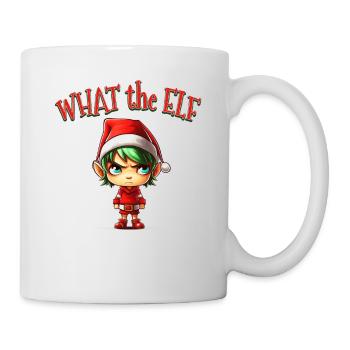 Funny Christmas Costume for Men Women - What the E - Mug - white - Right