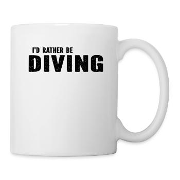 Plongée sous-marine plongeuse - Je préfère plonger - Mug blanc - blanc - Droite
