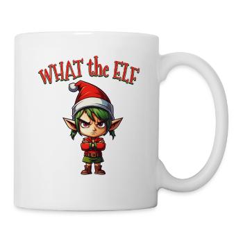 What the Elf - Niedlicher lustiger Elf für die Weihnachtszeit - Tasse - Weiß - Rechts