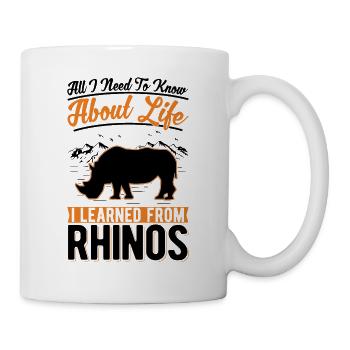 Amoureux des rhinocéros - Mug blanc - blanc - Droite