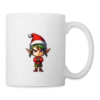 What the Elf - Niedlicher lustiger Elf für Winterweihnachten - Tasse - Weiß - Rechts