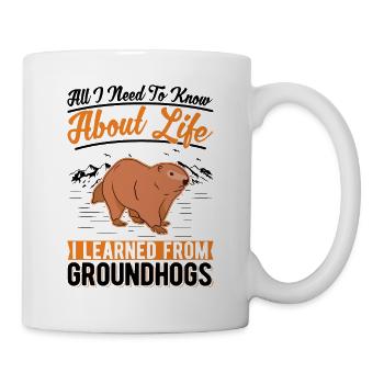 Murmeltier Groundhog Waldmurmeltier - Tasse - Weiß - Rechts