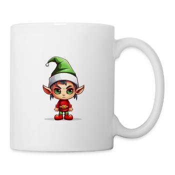 What the Elf - Niedlicher lustiger Elf für die Weihnachtszeit - Tasse - Weiß - Rechts