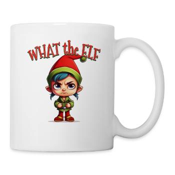 What the Elf - Niedlicher launenhafter Elf für Weihnachten Holida - Tasse - Weiß - Rechts