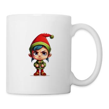 What the Elf - Männer Frauen Lustiger Elf zu Weihnachten - Tasse - Weiß - Rechts