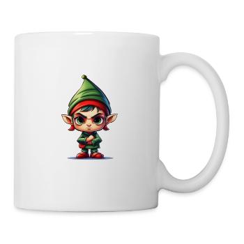 What the Elf - Christmas Elf Funny Design - Tasse - Weiß - Rechts