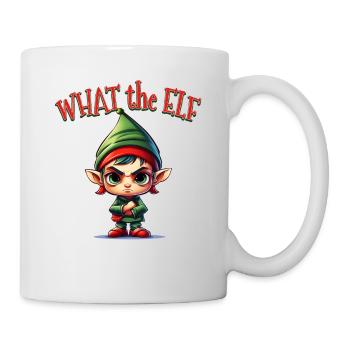 What the Elf - Männer Frauen Lustige Weihnachten Elf - Tasse - Weiß - Rechts