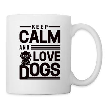 Restez calme et aimez les chiens - Mug blanc - blanc - Droite