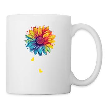 Rainbow Sunflower LGBT Community Pride Transgenre - Mug blanc - blanc - Droite