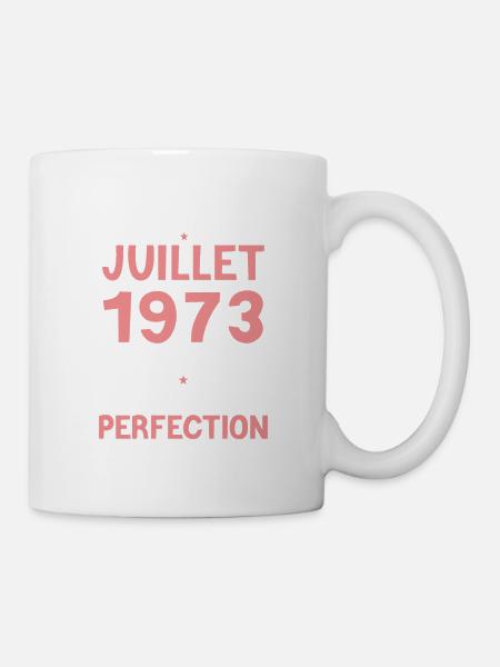 Cadeau d'anniversaire Juillet 1973 - 50 ans - Mug blanc - blanc